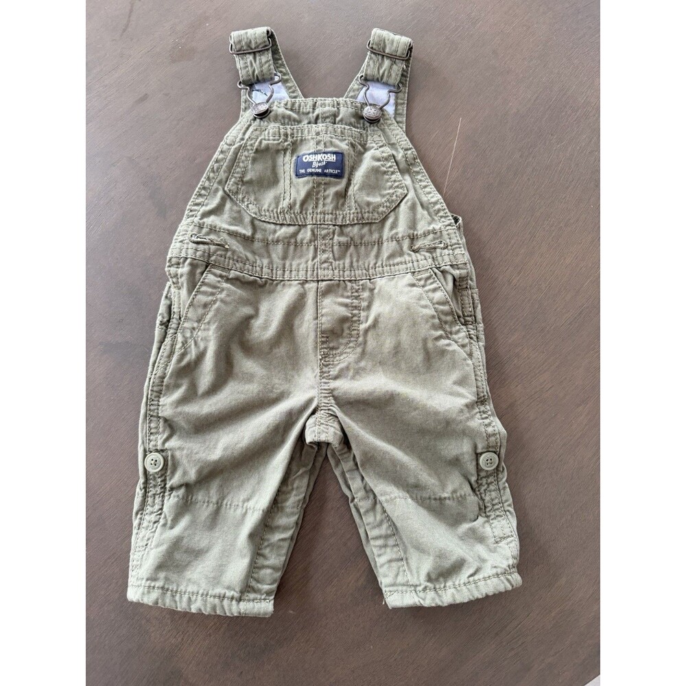 OshKosh Bgosh jumpsuit Baby Olive Green Cotton Classic Carters romper size 3M